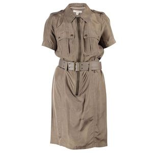Burberry Belted Zip- Up Dress